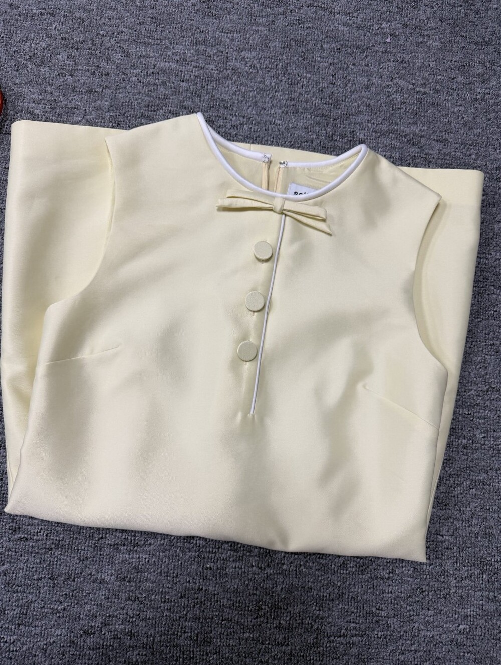 Self PortraitYellow Taffeta Bow Mini Dress - Picture 15 of 16